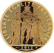 5000 Euros Hercules, France, 2012-2013 reverse image