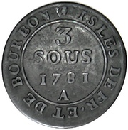 3 Sous Louis XVI, France, 1781 reverse image