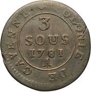 3 Sous - Louis XVI, France, 1781-1846 reverse image