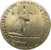 1 Franc Essai, incuse design reverse image