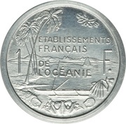 1 Franc Piedfort Essai, France, 1949 reverse image