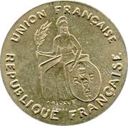 2 Francs Essai, incuse design obverse image