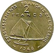 2 Francs Essai, incuse design reverse image