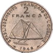 2 Francs Essai, raised design reverse image