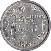 2 Francs, France, 1949 reverse image