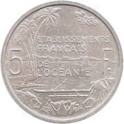 5 Francs, France, 1952 reverse image