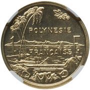1 Franc Gold Piedfort, France, 1979 reverse image