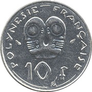 10 Francs with IEOM, France, 1972-2005 reverse image