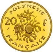 20 Francs Gold Piedfort, France, 1967 reverse image
