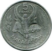 5 Francs SOFIM, France, 1953-1958 reverse image