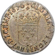 5 Sols - Louis XIV, France, 1670 reverse image