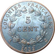 5 Centimes - Louis Philippe I, France, 1839-1844 reverse image