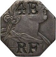 4 Escalins Countermarked coinage obverse image