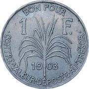 1 Franc, France, 1903-1921 reverse image