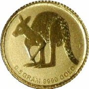 2 Dollars - Elizabeth II 4th Portrait - Mini Roo - Gold Bullion Coin, Australia, 2011 reverse image