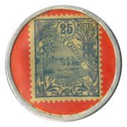 25 Centimes encapsulated postage WWI reverse image