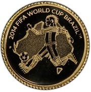 2 Dollars - Elizabeth II 4th Portrait - 2014 FIFA World Cup, Australia, 2012 reverse image