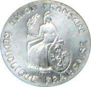 50 Centimes Essai aluminium, flat rim obverse image