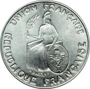 50 Centimes Essai aluminium, raised rim obverse image