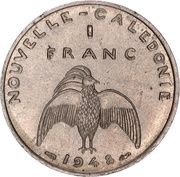 1 Franc Essai, France, 1948 reverse image