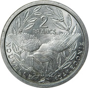 2 Francs Union Française, France, 1949 reverse image
