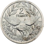 2 Francs Piedfort aluminium, France, 1979 reverse image
