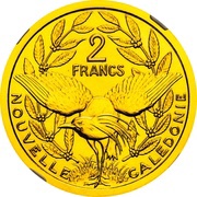 2 Francs Piedfort gold, France, 1979 reverse image