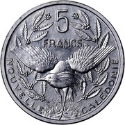 5 Francs Piedfort with essai, France, 1952 reverse image