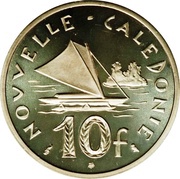 10 Francs Piedfort silver, France, 1967 reverse image