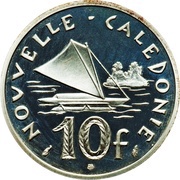 10 Francs Piedfort silver, France, 1979 reverse image