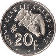 20 Francs Essai, France, 1967 reverse image