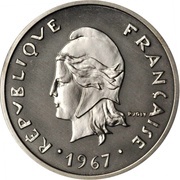 20 Francs Piedfort nickel obverse image
