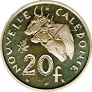 20 Francs Piedfort silver, France, 1967 reverse image