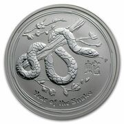 2 Dollars - Elizabeth II 4th Portrait - Year of the Snake - Silver Bullion Coin, Australia, 2013 reverse image