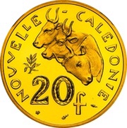 20 Francs Piedfort gold, France, 1979 reverse image