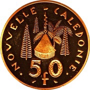 50 Francs Piedfort gold, France, 1967 reverse image