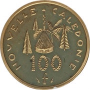 100 Francs Piedfort gold, France, 1979 reverse image