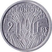 2 Francs, France, 1948-1973 reverse image