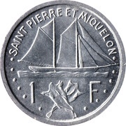 1 Franc, France, 1948 reverse image