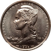 2 Francs Cupronickel pattern obverse image