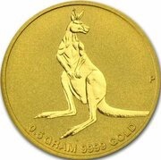 2 Dollars - Elizabeth II 4th Portrait - Mini Roo - Gold Bullion Coin, Australia, 2014 reverse image
