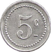 5 Centimes - Unions commerciales, France,  reverse image