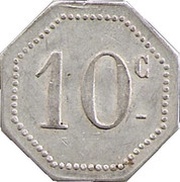 10 Centimes, France,  reverse image