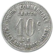 10 Centimes - Union Commerciale - Crecy-sur-Serre [02] obverse image