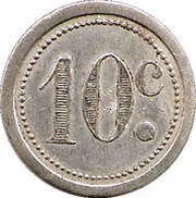 10 Centimes, France, 1921 reverse image