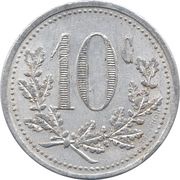 10 Centimes, France, 1921 reverse image
