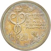 10 Centimes - Chambre de commerce - Nice [06] Silver obverse image
