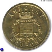 10 Centimes - Union Commerciale Industrielle - Annonay [07] Brass obverse image