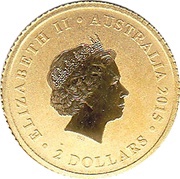 2 Dollars - Elizabeth II 4th Portrait - Mini Wedge-Tailed Eagle - Gold Bullion Coin obverse image