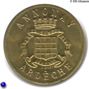 25 Centimes - Union Commerciale Industrielle - Annonay [07] Brass obverse image